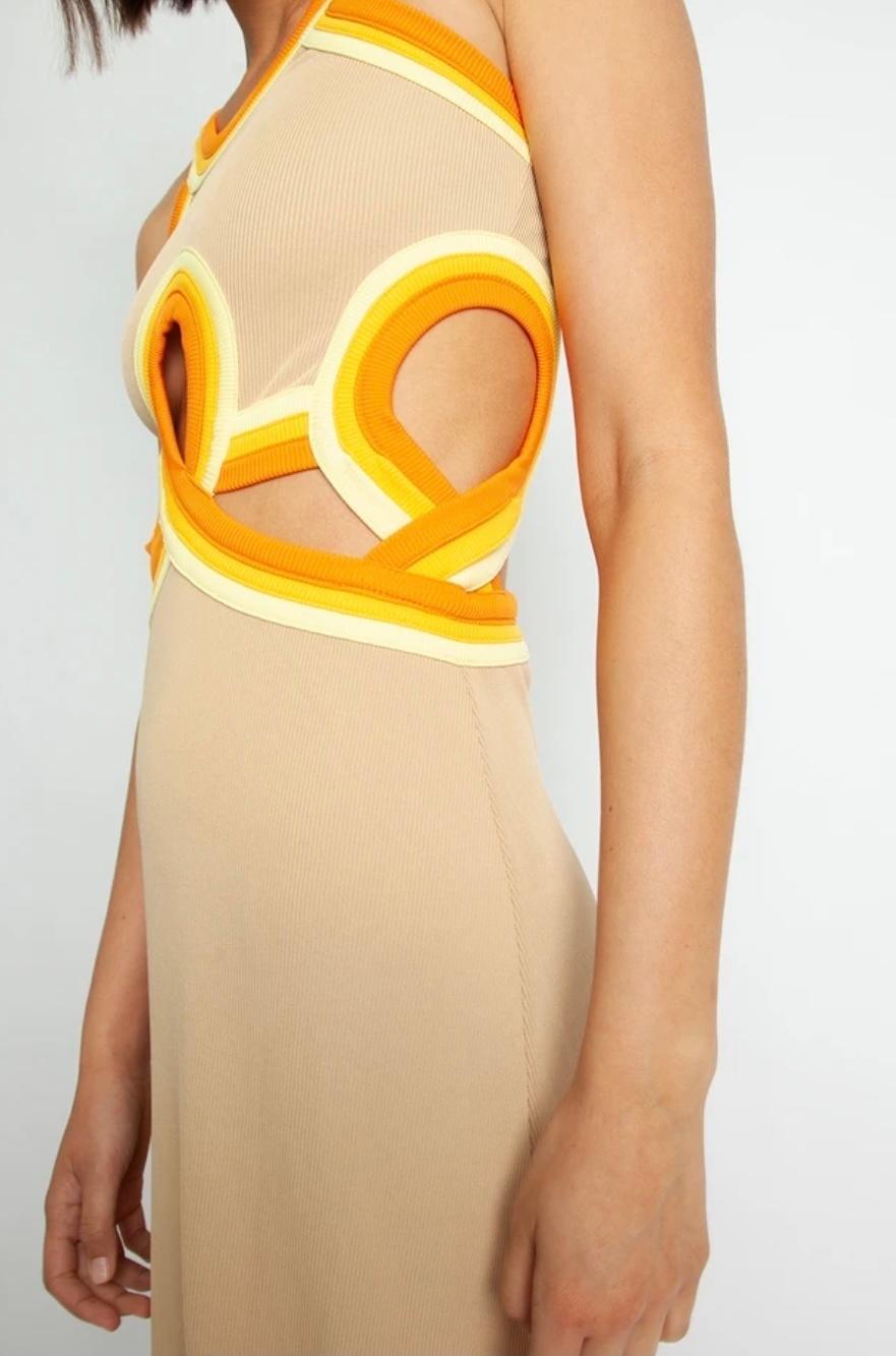 Christopher Esber Looped Verner Bind Multi Strapped Dress Print Size 8 for rent on The Volte - main image