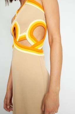 Christopher Esber Looped Verner Bind Multi Strapped Dress Print Size 8 for rent on The Volte - image 2