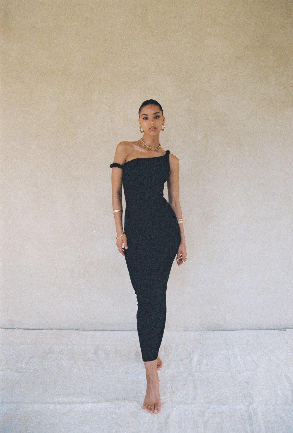 Johansen Long Poppy Dress Black Size 14 for rent on The Volte - main image