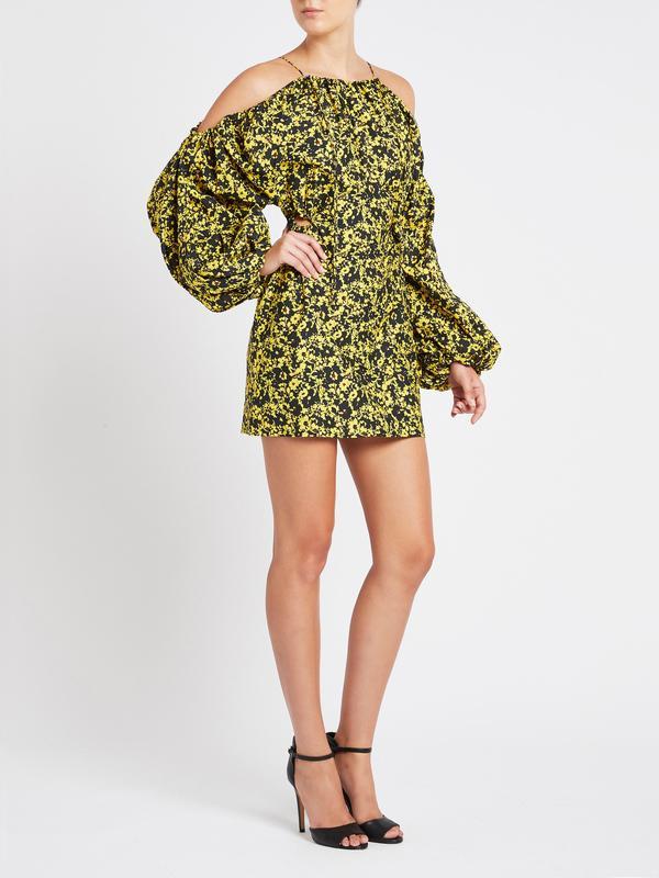 Camilla and Marc Monet Mini Dress Print Yellow Size 8 for rent on The Volte - main image