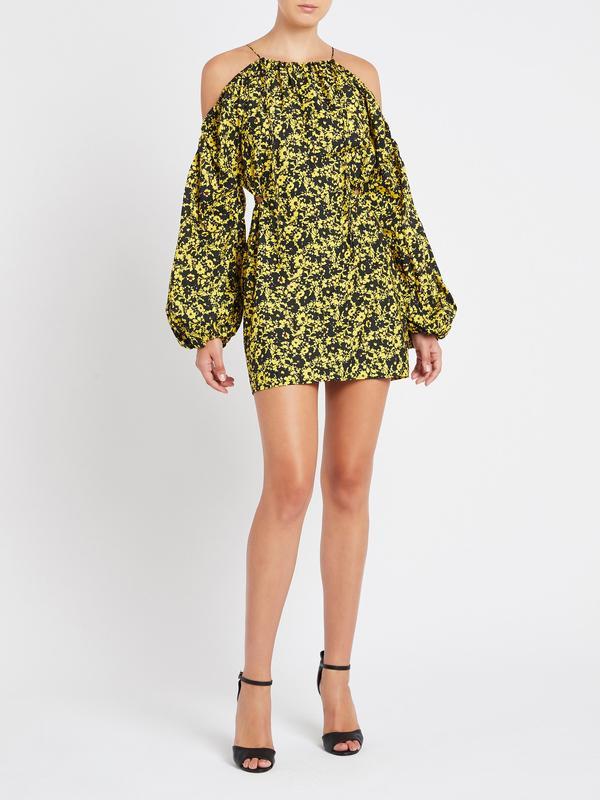 Camilla and Marc Monet Mini Dress Print Yellow Size 8 for rent on The Volte - main image