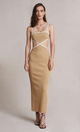 Bec & Bridge Coyote Midi Dress Cream Size 6 for rent on The Volte - image 1