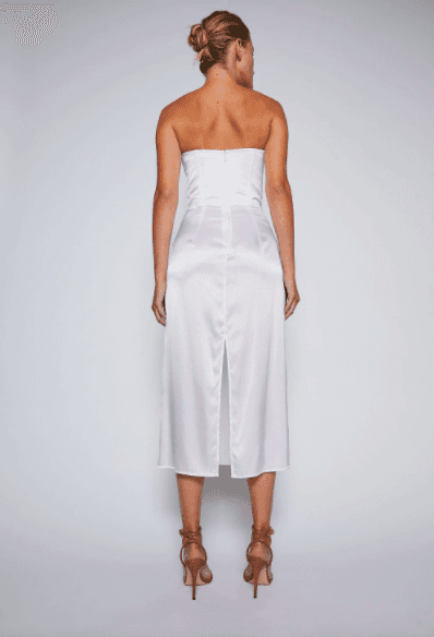 Scanlan Theodore Silk Bustier Slip Dress White Size 6 - Image 3