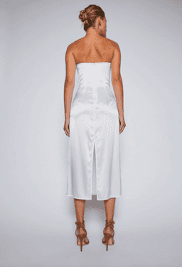 Scanlan Theodore Silk Bustier Slip Dress White Size 6 for rent on The Volte - image 3