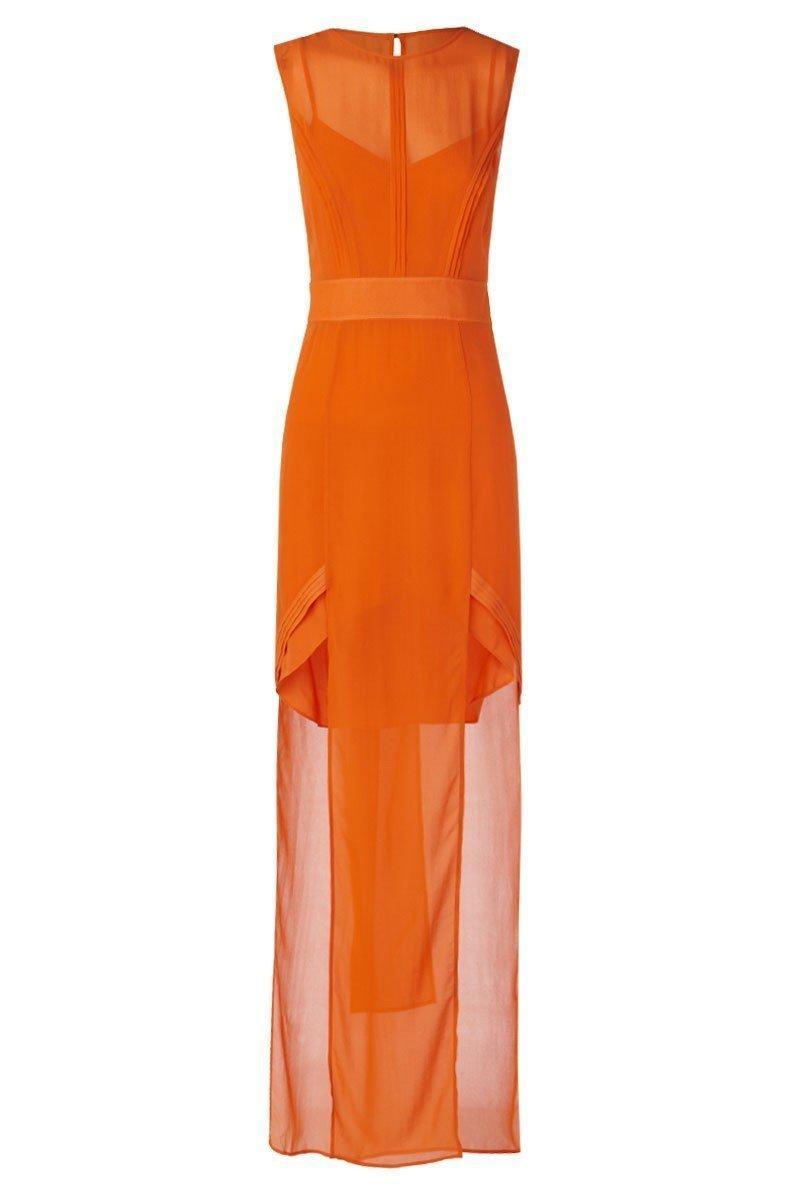 Sass and Bide Sheers Orange Silk Dress Size 10 - Image 4