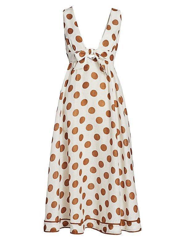 Zimmermann Empire Tie Front Dress Print Size 0P / Au 6 for rent on The Volte - main image