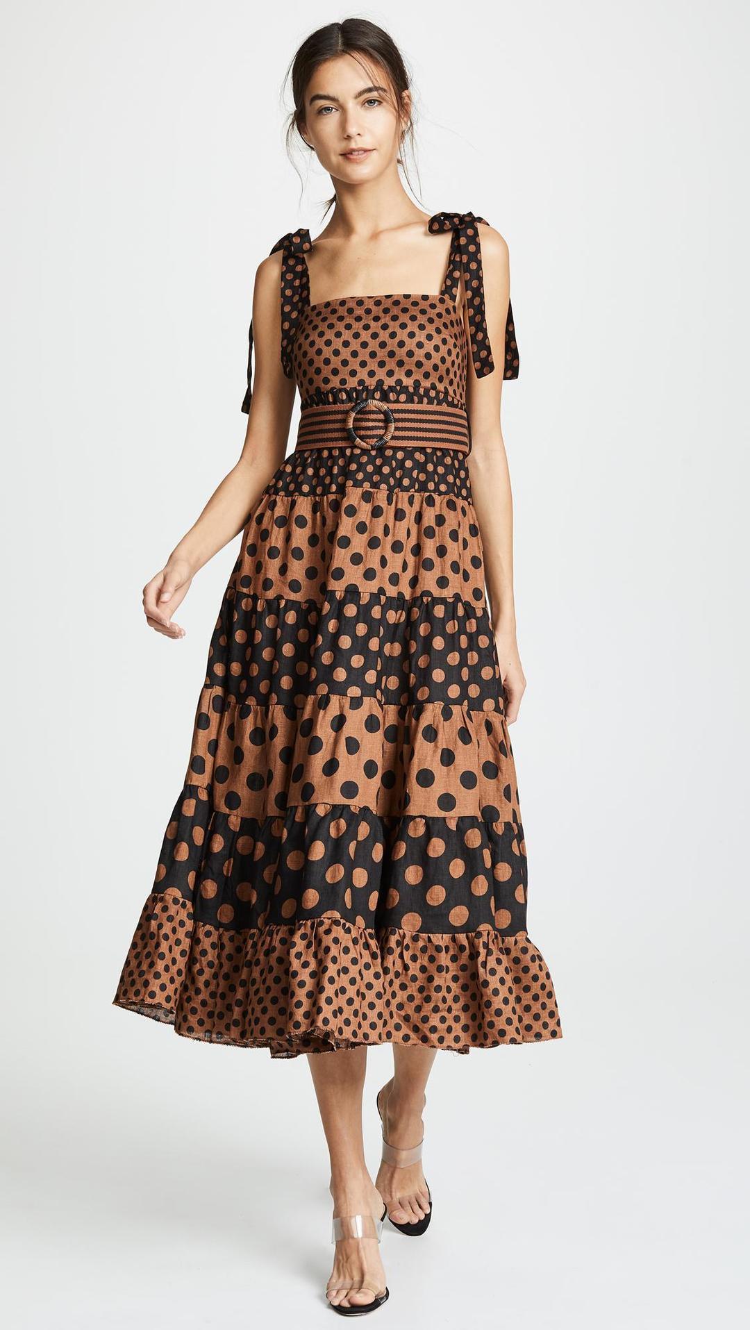 Zimmermann Juno Panel Midi Dress Print Size 0 / AU 8 for rent on The Volte - main image