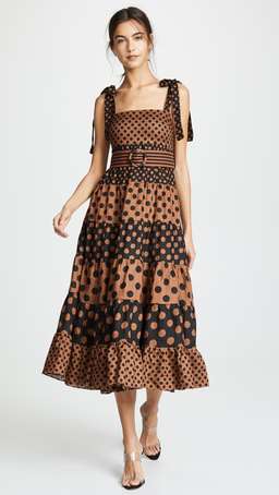 Zimmermann Juno Panel Midi Dress Print Size 0 / AU 8 for rent on The Volte - image 3