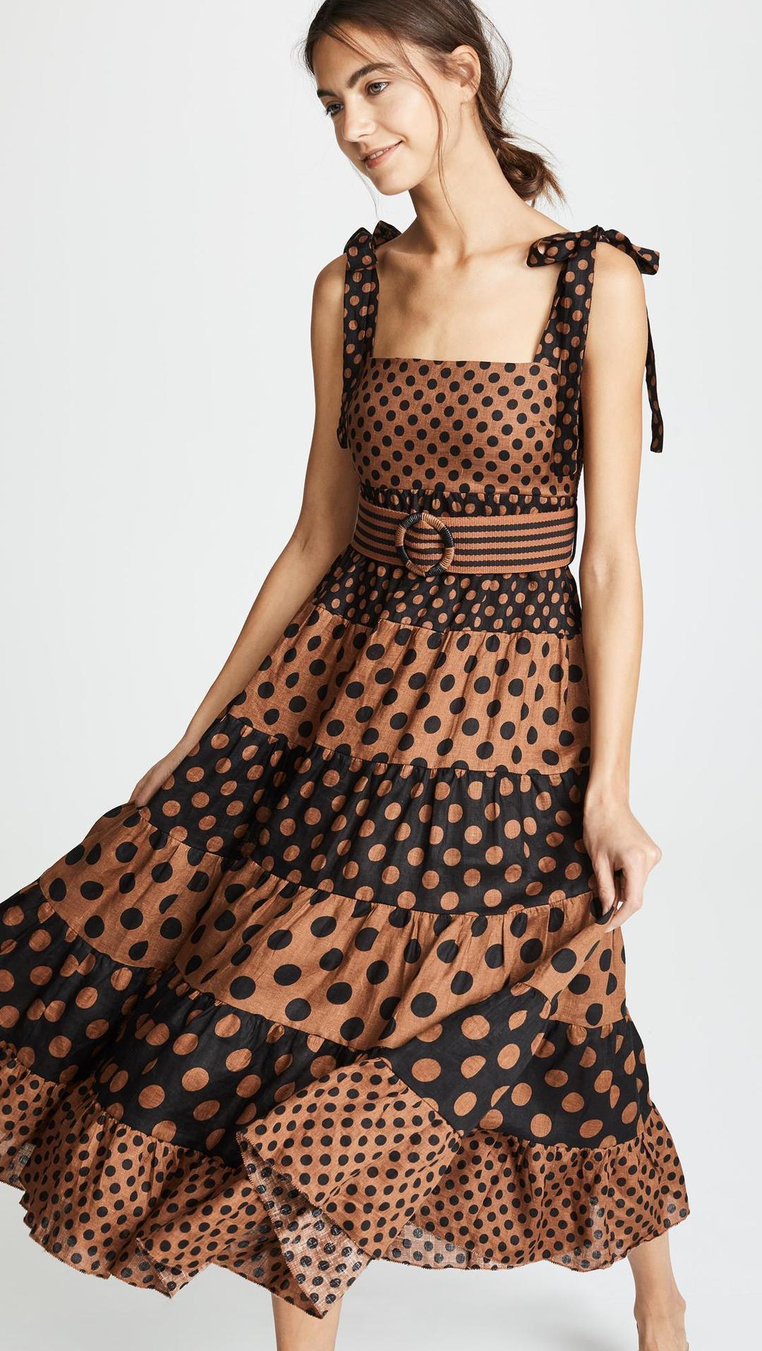 Zimmermann Juno Panel Midi Dress Print Size 0 / AU 8 for rent on The Volte - main image