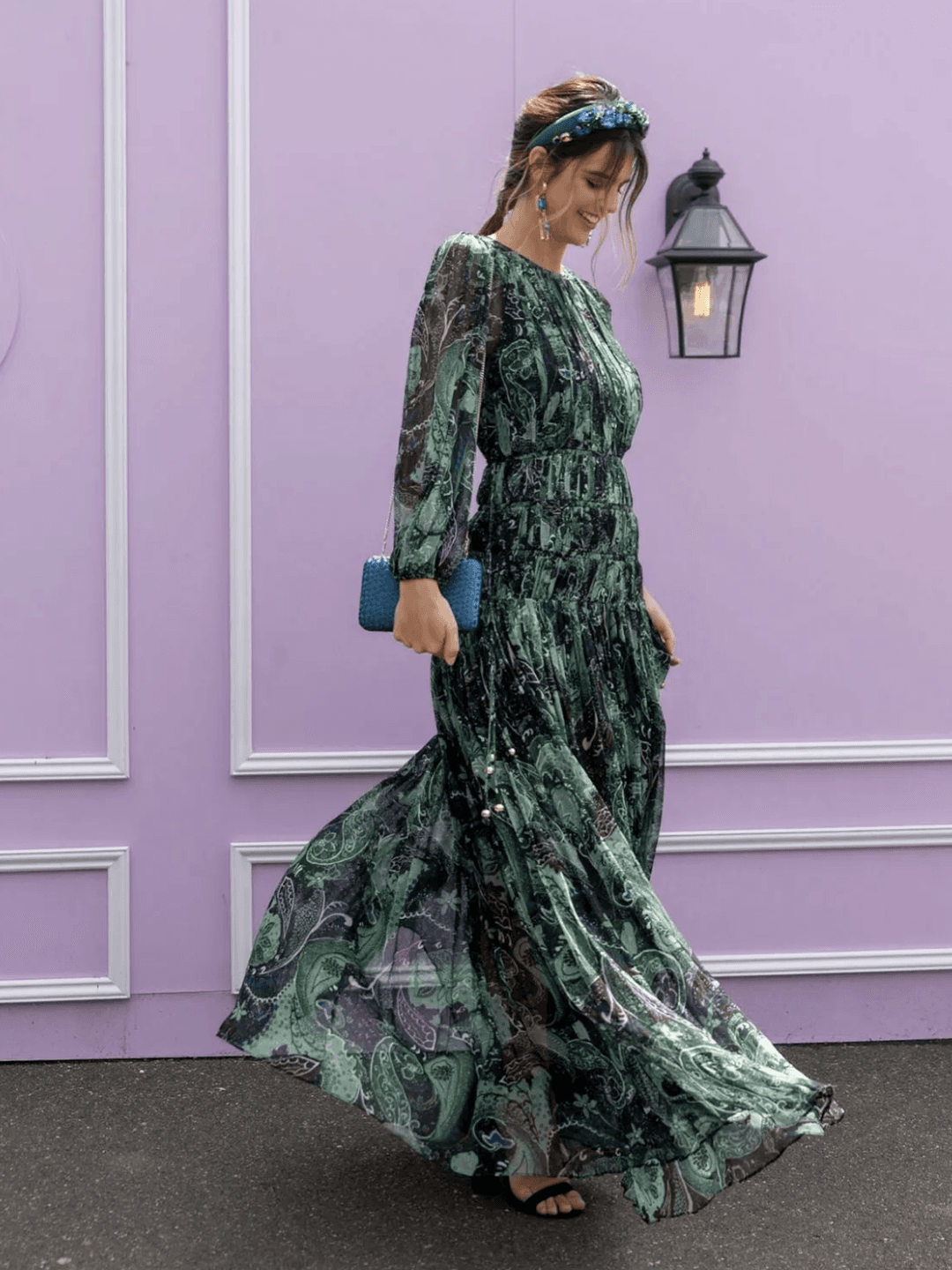 Thurley Delta Gown Green Size 10 for rent on The Volte - main image