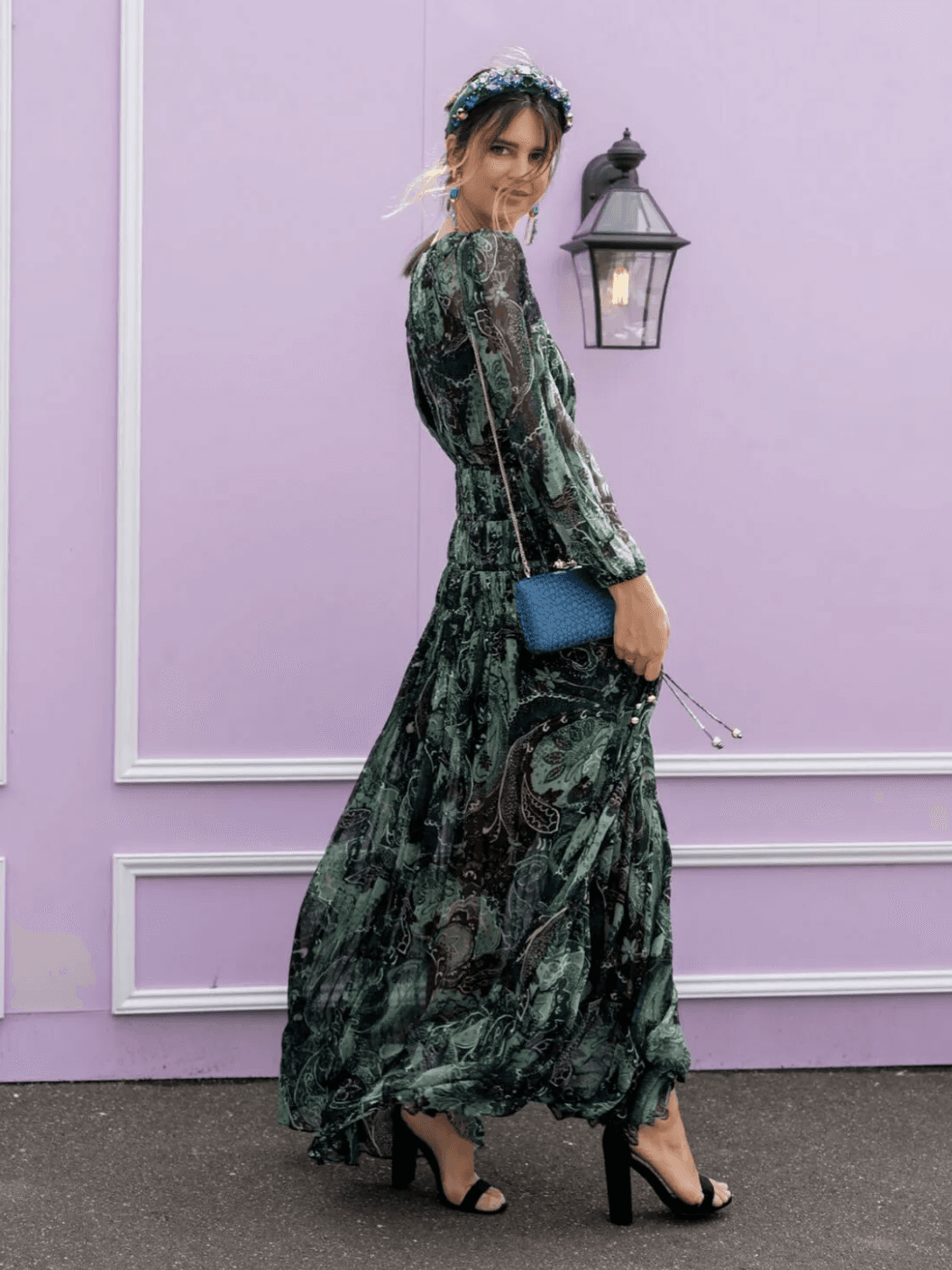 Thurley Delta Gown Green Size 10 for rent on The Volte - main image