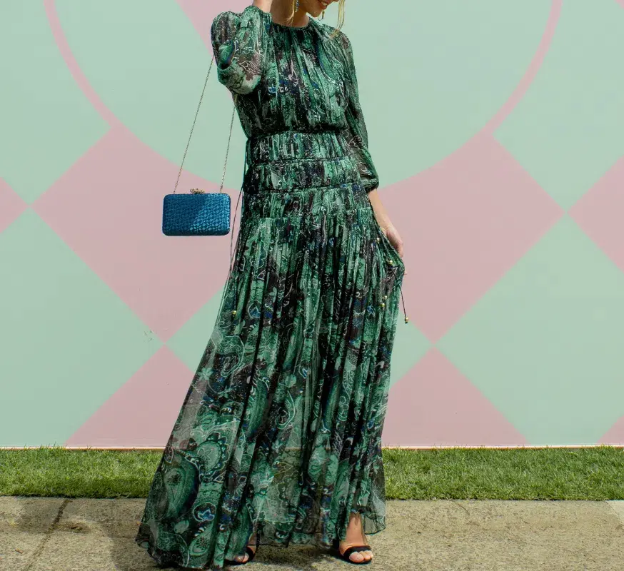 Thurley Delta Gown Green Size 10 for rent on The Volte - main image