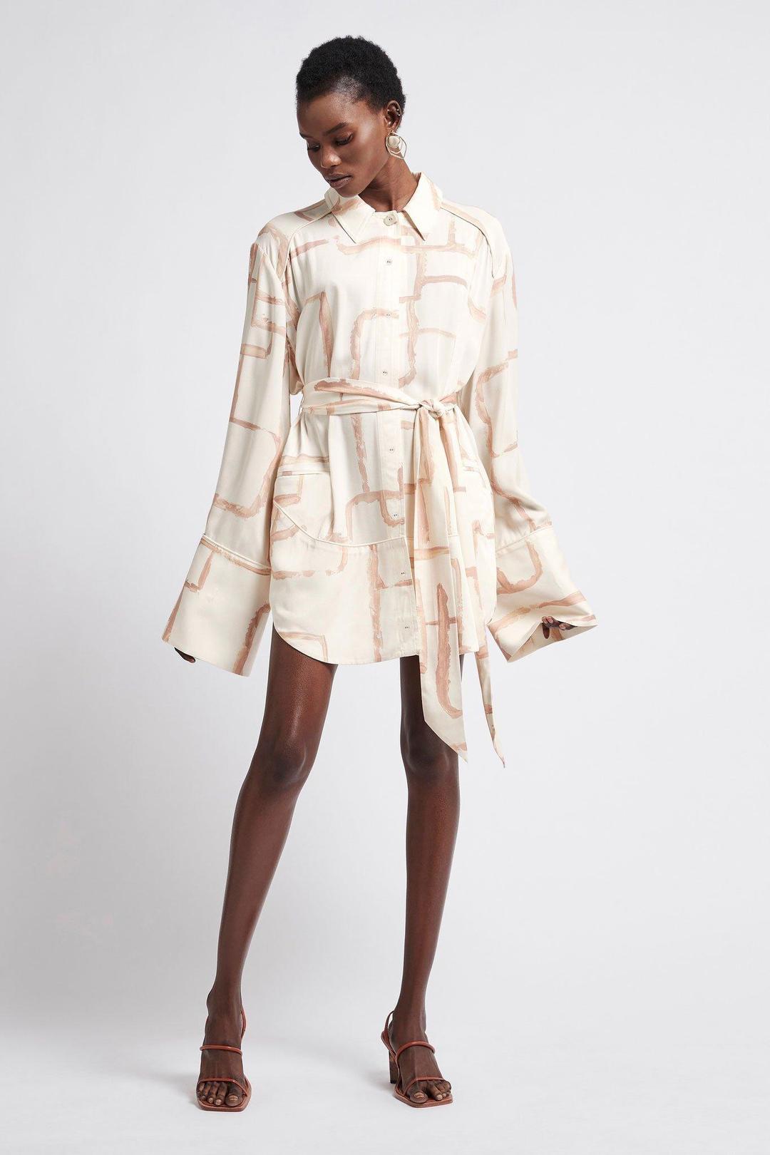 Aje L Espirit Shirt Dress Print Size 6 for rent on The Volte - main image