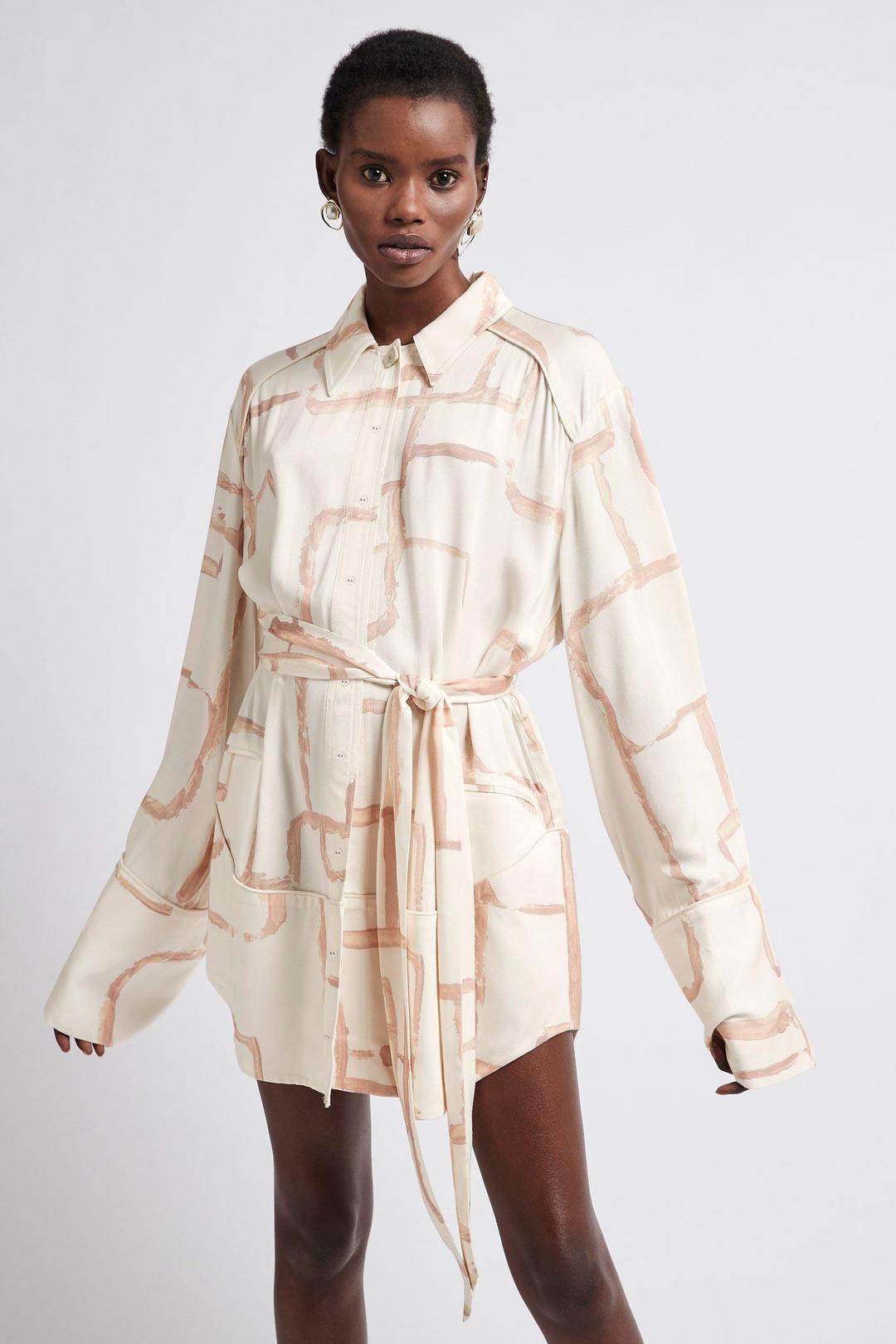 Aje L Espirit Shirt Dress Print Size 6 for rent on The Volte - main image