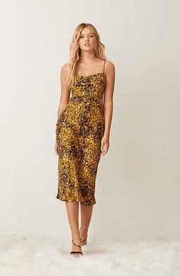 Bec & Bridge Turtle Rock Midi Dress Print Size 6