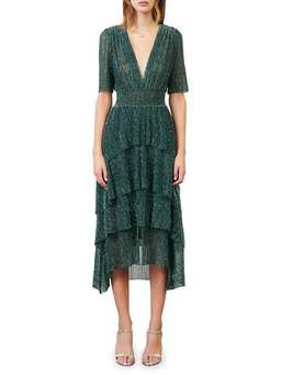 Maje Ruffine Dress Green Size 14 for rent on The Volte - image 1