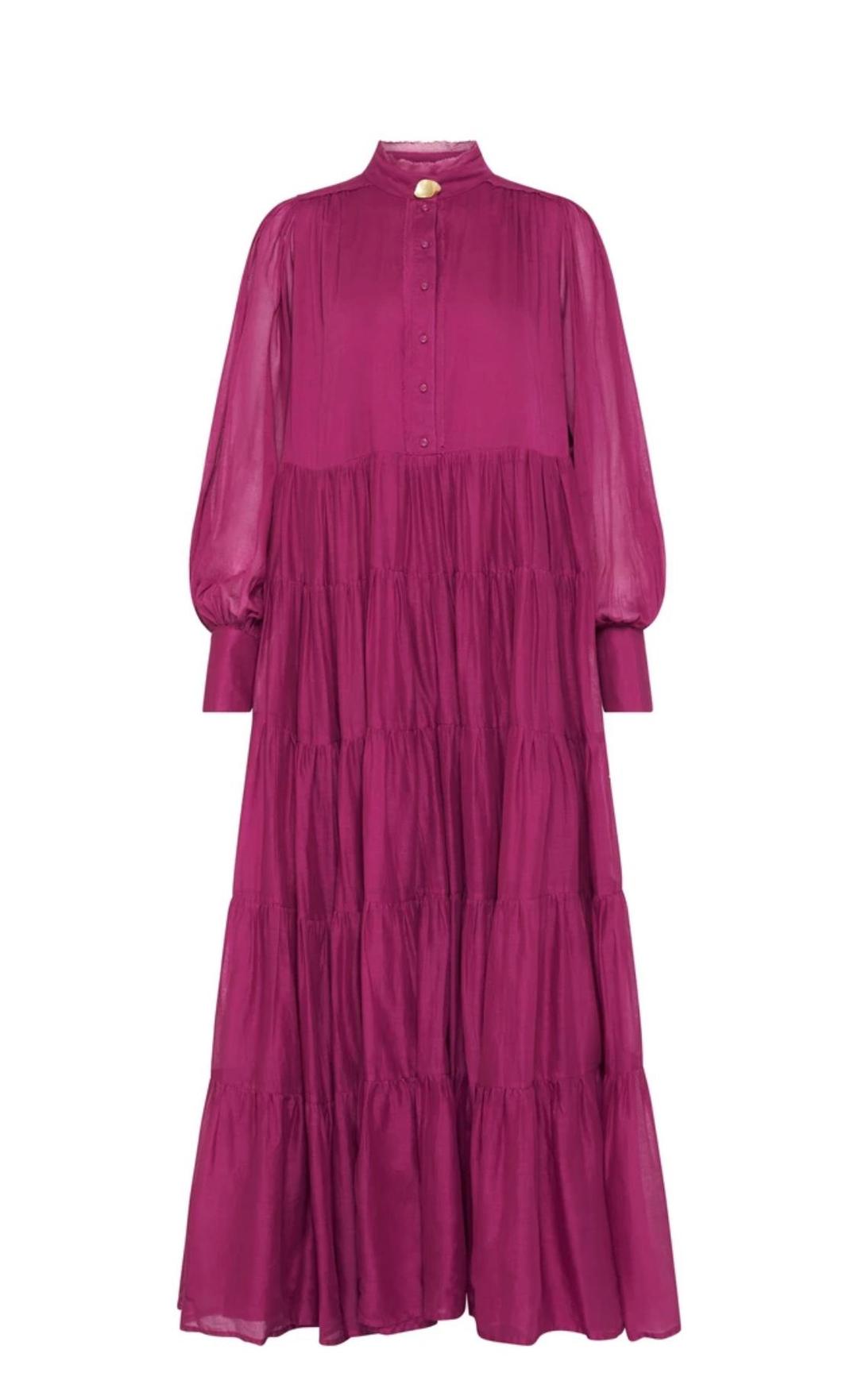 Aje Run Free Maxi Dress Pink Size 8 for rent on The Volte - main image
