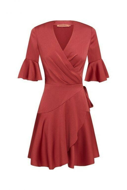 Rodeo Show Mara Wrap Dress Red Size 6 for rent on The Volte - main image