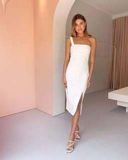 By Nicola Printemps Midi Dress White Size 12 for rent on The Volte - image 1