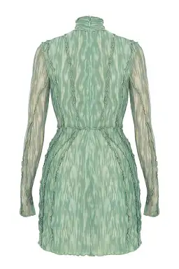 House of CB 'Dylan' Ivy Printed Mesh Lace Up Mini Dress Green Size 8 for rent on The Volte - image 7