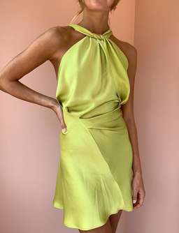 One Fell Swoop Audrey Mini Dress Citron Size 12