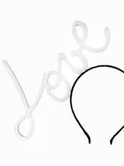 ''LOVE LETTERS'' HEADPIECE IN WHITE for rent on The Volte - image 1