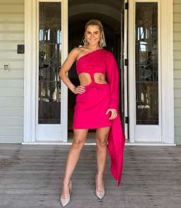 Cult Gaia Lucienne Dress Pink Size 6 for rent on The Volte - image 3