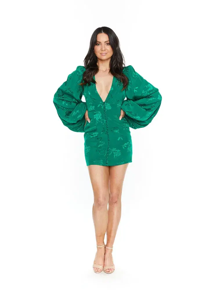 Rat & Boa Isabella Dress Green Size 6 for rent on The Volte - main image