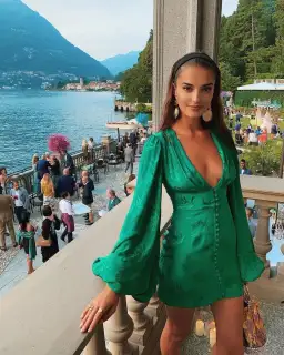 Rat & Boa Isabella Dress Green Size 6 for rent on The Volte - image 6