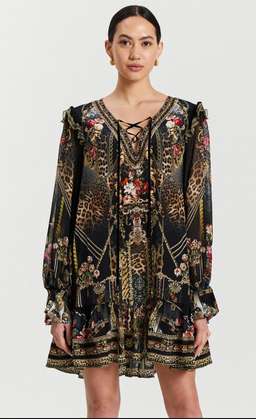 Camilla ‘Gothic Goddess’ Ruffle dress XL