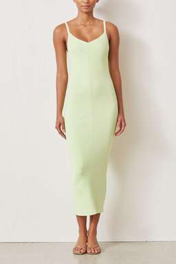 Bec and Bridge Citrus Club Knit Midi Dress Green Size for rent on The Volte - image 1
