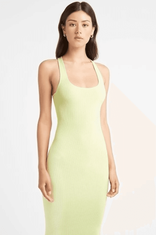 Kookai Lola Luna Cut Out Dress Green Size 10 for rent on The Volte - main image