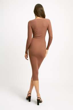 Kookai Lola Long Sleeve Cut Out Brown Size 10 for rent on The Volte - image 2
