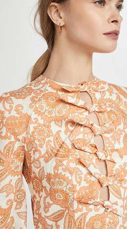 Zimmermann Peggy Scallop Short Dress Print Size 8