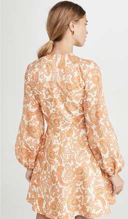 Zimmermann Peggy Scallop Short Dress Print Size 8