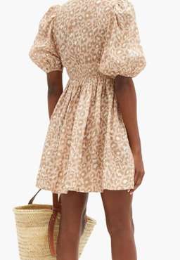 Zimmermann Carnaby Shirred Dress Print Size 8