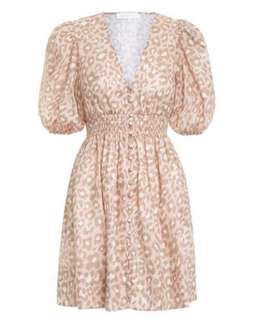 Zimmermann Carnaby Shirred Dress Print Size 8