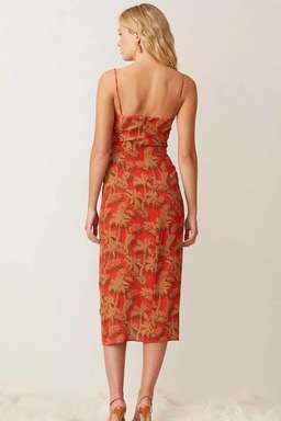 Bec & Bridge Shady Palm Midi Dress Print Size 6 for rent on The Volte - image 2