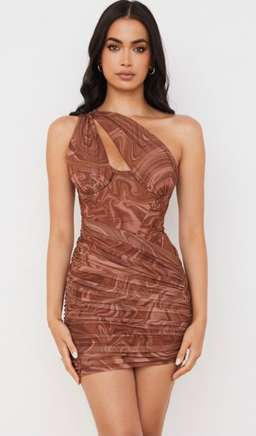 House of CB Clementine Mini Dress Brown Size 10 for rent on The Volte - image 1