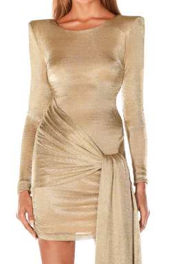 Misha Collection Sahara Mini Dress Gold Size 6