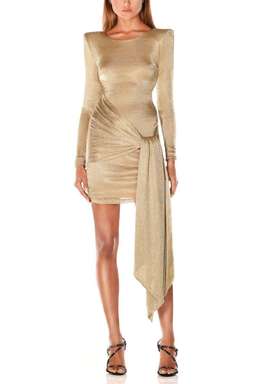 Misha Collection Sahara Mini Dress Gold Size 6