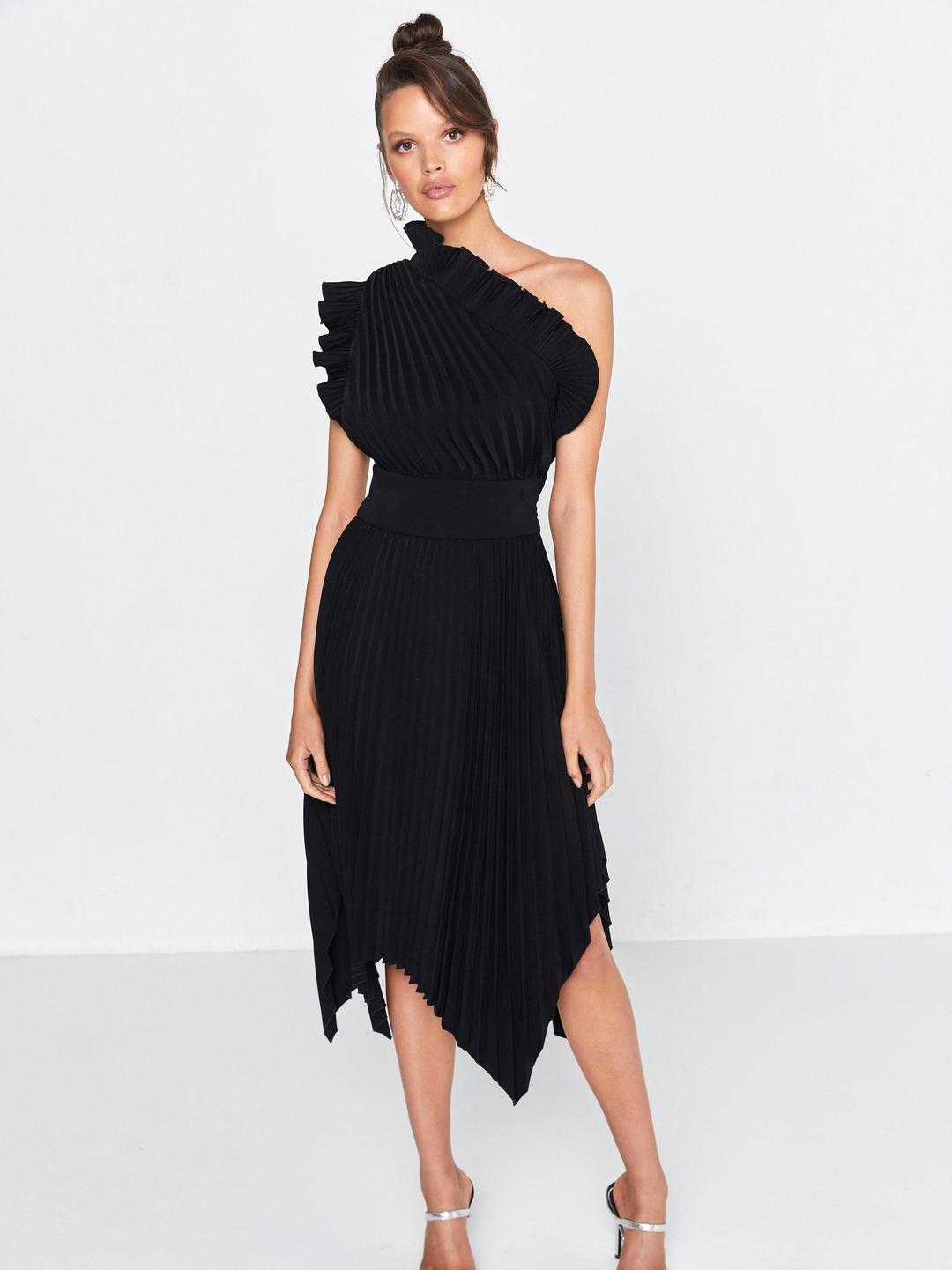 Mossman The Lady Like Dress Black Size 6 for rent on The Volte - main image