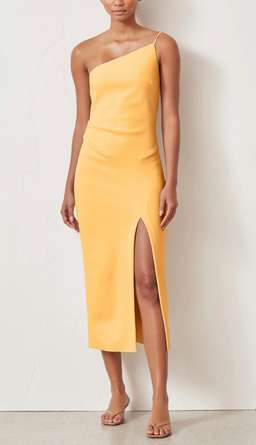 Bec & Bridge Raphaela Midi Dress Yellow Size 14