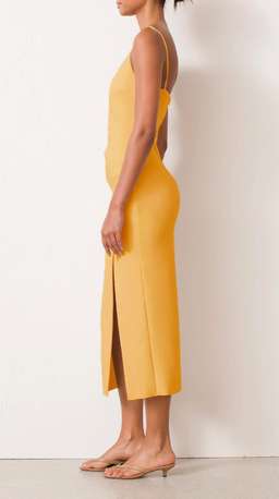 Bec & Bridge Raphaela Midi Dress Yellow Size 14
