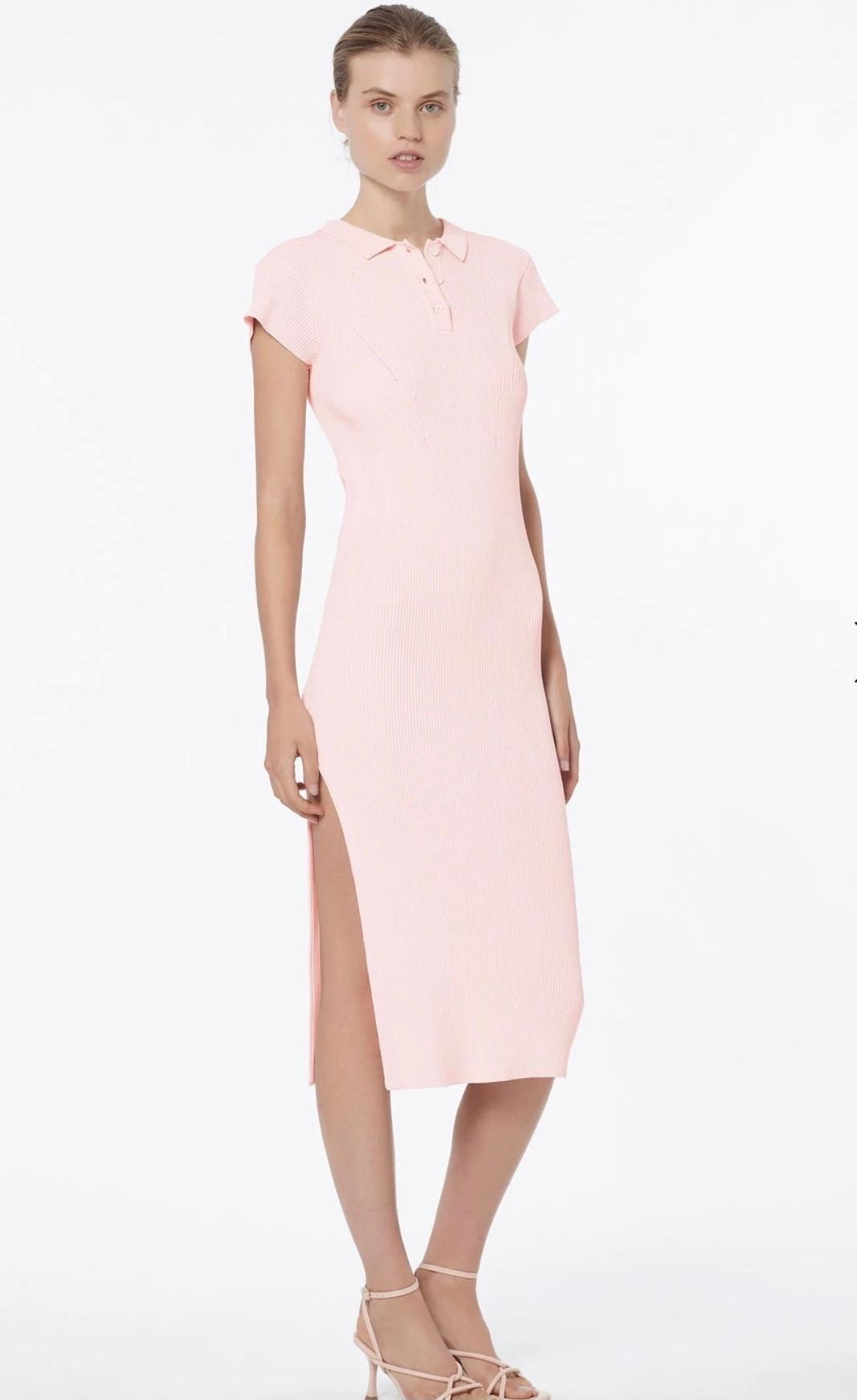 Manning Cartell MVP Knit Midi Dress Pink Size 4 for rent on The Volte - main image