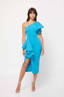 Mossman Dangerous Minds Midi Dress Blue Size 8