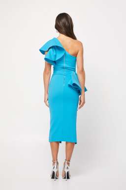 Mossman Dangerous Minds Midi Dress Blue Size 8