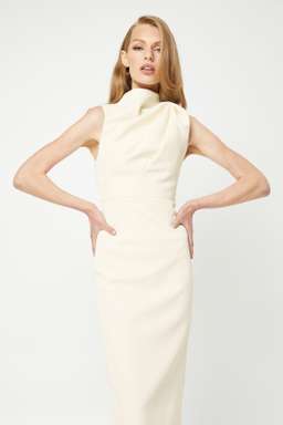 Mossman The Edge of Glory Midi Dress Ivory Size 8