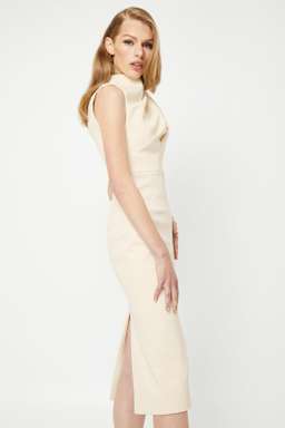 Mossman The Edge of Glory Midi Dress Ivory Size 8
