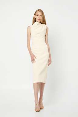 Mossman The Edge of Glory Midi Dress Ivory Size 10